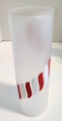 4 Libbey Candy Stripe Tom Collins/Iced Tea Tall Frosted Glasses Flawless…