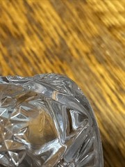 (1) Tumbler 4″ American Brilliant Period cut glass crystal geometric