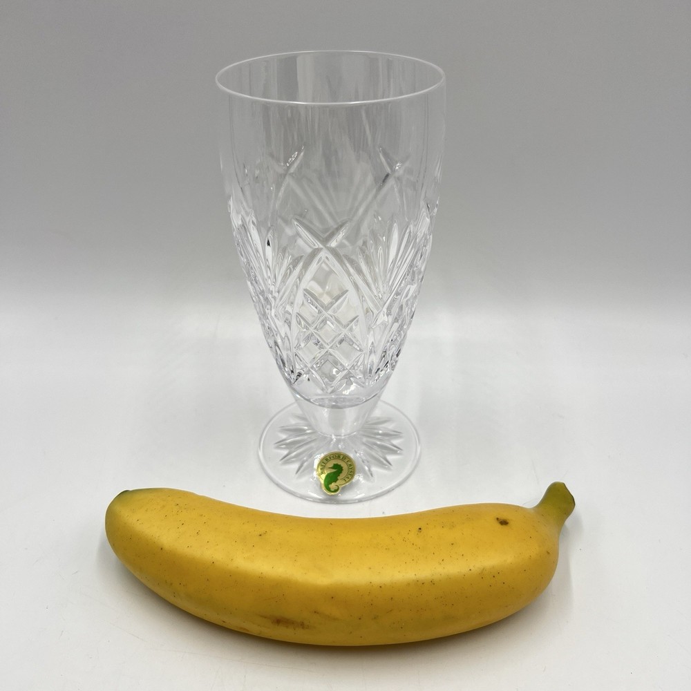 Waterford MOONCOIN Cut Crystal Iced Tea Glass 14oz 6 1/2″ NEW RARE