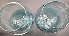 Urban Barn Cascadia Teal Bubble Balloon 2 EXTRA LARGE 650 mL Wine Glasses