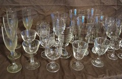 Lot of Various Stemware Sets Glass/Crystal Wine Champagne Drinking Glasses 24 Pc