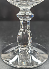 6 Imperial Glass Old Williamsburg Clear Water Goblets Vintage Stemware Retro Lot