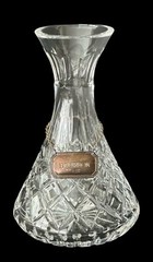 Waterford LISMORE Carafé Bottom Vertical Cut with Stopper and Copper Bourbon Tag