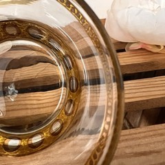 Set of 4 Culver Ltd. Antigua Old Fashioned Bar Glasses Trimmed In 22kt Gold
