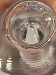 8 Cristal D Arques etched laurel leaf wine/ water goblets platinum rim MCM