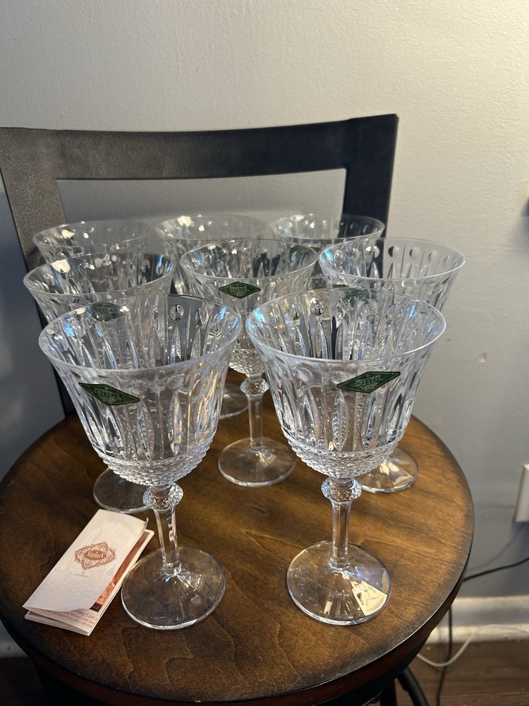 Shannon Crystal Godinger Sutton Place Water Wine Goblet 8pc Set w/Box 30783