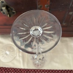 Cristal D’Arques Durand 2 «Williams» Wine Glasses 7.5″ Blown Glass circa 1993