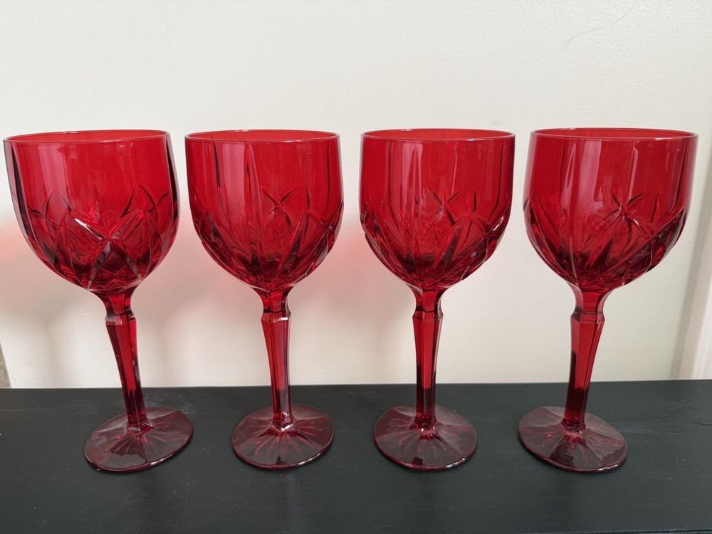 Waterford Marquis Brookside Water/wine Crystal Stem Glassware Red