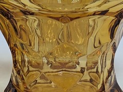 4 VTG MCM Continental Can Co. Amber Gold Honeycomb Juice Tumblers Hazel Atlas