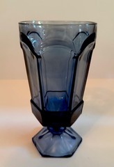 Vintage Fostoria Virginia Dark Blue Set Of 6 Iced Tea Goblets 6 7/8” EUC