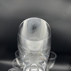 7 Skruf Clear Teardrop Air Bubble 6 oz Stockholm Wine Glasses 5 3/4″ Holiday