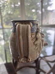 Vintage Original John Coiner Glazed Stoneware Sculptured Face Ugly Mug Wizard