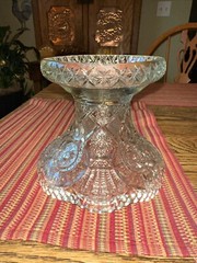 EAPG Imperial Glass Clear Punch Bowl Stand EUC