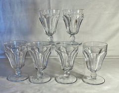 6 Heisey Crystal Peerless 5 1/4″ 8 oz. Water Goblets