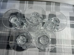 🍷 Cristal d’Arques Durand «Louvre»Wine Glass / Small Goblet 5¼ to 5½ set of 5