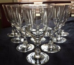 (1) VAL ST. LAMBERT Concerto State Plain Crystal Goblet ~6 3/4” Signed VSL