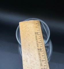 Mid Century Etched Swirl Clear Tumble Up Bedside Carafe & Glass 8″