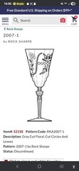 Libbey Rock Sharp «Arcadia» Cut Crystal Cocktail Goblets- Set Of 6