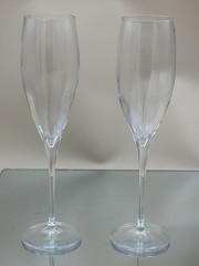 Disaronno Champagne Flutes Set Of 2 Cristalleria Italiana EUC