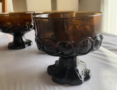 Franciscan Madeira Smoke Brown Set of 4 Champagne/Tall Sherbet 3.75″ Glassware