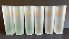 Vintage Libbey Frosted Highball Glasses Pheasants Grouse Birds Hunting Barware