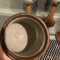 Studio Art Pottery Goblets Glazed Stoneware Handmade Set of 4 Christ Church Wine