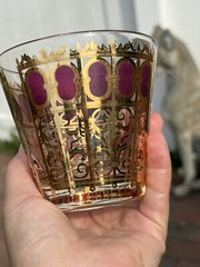 VINTAGE 22 KARAT GOLD 8 CULVAR GLASSES Moorish design