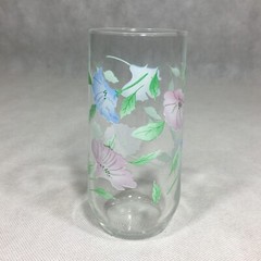Luminarc France Morning Glory Chloe Pastel Floral Glass Tumblers Set of 3