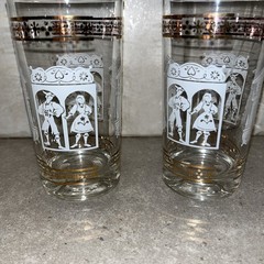 Anchor Hocking-Amish Butterprint-Pennsylvania Dutch 4.5” Glasses-Set of 2