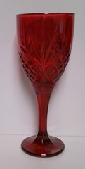 Godinger DUBLIN (RED) All Purpose Wine Goblets SOLD IN SET OF FOUR RUBY GLASSES