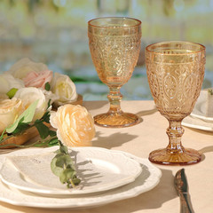 Amber Wine Glasses, Amber Goblets, Vintage Wine Glasses, Colored Wine Glasses Se