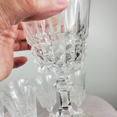 Vintage W.M. Dalton French Lead Crystal Goblets SET OF 8 in Original Boxes No 1