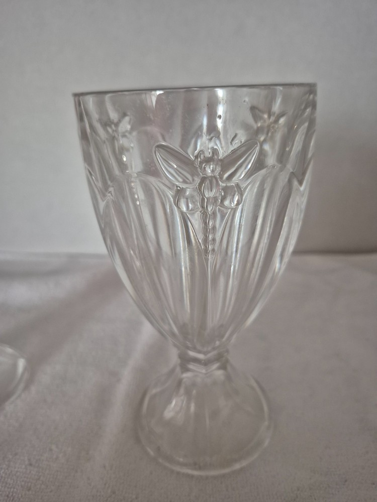 Lenox Butterfly/ Dragonfly Meadow Collection Goblet or Wine Glasses Set of Four
