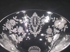Tiffin Franciscan Cherokee Rose Stem 17399 Champagne Tall Sherbet Glass Set of 2