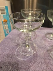 4 LIBBEY GLASS GEORGIAN CHAMPAGNE / TALL SHERBET CLEAR GLASSes