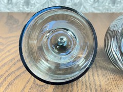 Vintage Tom Dixon Tank Low Ball Glasses Smoke Whiskey Bar Glassm MCM Mid Century