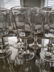 Set 7 Vintage Water Goblets 6. 75″