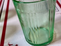 Heisey Moongleam Pleat and Panel 4 Tumblers or Juice Glasses Wet Look EXC GLOWS!