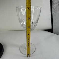 Set Of 4 VTG Luminarc Crystal Diamant Wine Water Glasses 6 7/8” Tall France