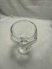 Libbey Chilvalry Clear Wine Goblet Glass Set of 5 stemware 5 1/4” Textured RARE