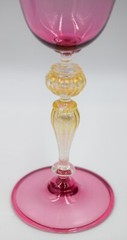 Antique Pair of Italian Murano Salviati Wine/Toasting Goblets, Circa 1925