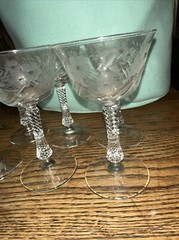 6 pc Vintage Libbey Sherbet Glasses 3007-10 Rock Sharpe Champagne Cocktail 6″