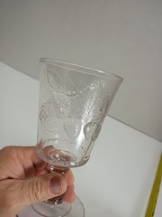 Dalzell, Gilmore Leighton Strawberry & Currant Three Fruits Goblet EAPG 1885.
