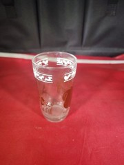 1956 Swanky Swig Cup Deer and Squirrel Pattern Brown & White Bartlett-Collins