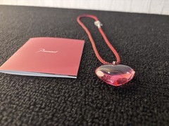 Baccarat Pink Heart Crystal Necklace