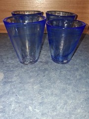 Vntg Kosta Boda Blue Swirl-Ulrica Hydman Vallien-8oz Tumblers-Brand New W/Tags!!