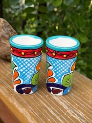 Tequila Shot Glass Talavera Mexico Hand Painted Ethnic Bar Accessories Gift
