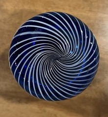 VINTAGE DANSK Cobalt Blue Spiral Swirl Glass Mouth Blown – Double Old Fashioned