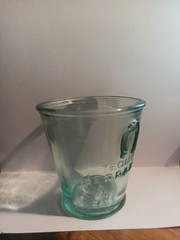 Tequila Herradura Aqua Blue Rocks Glass 1-Piece Horseshoe Barware