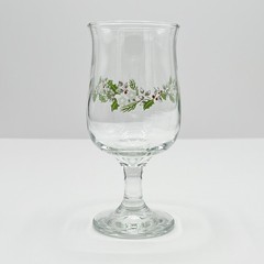 Vintage Late 80-90s Pfaltzgraff Heirloom Holiday Winter Floral Wine Glass